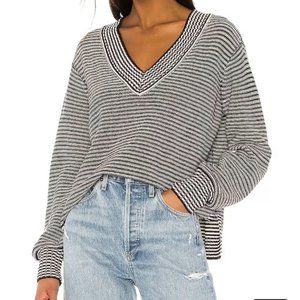 House of Harlow 1960 x Revolve Shaun Knit Sweater Pullover In Black & White Stri